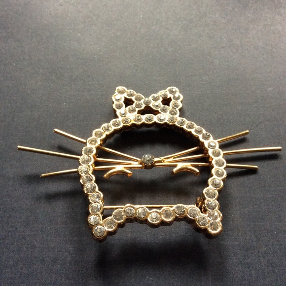 Sweet Jewelled Cat Brooch.😺 - Picture 7 of 9